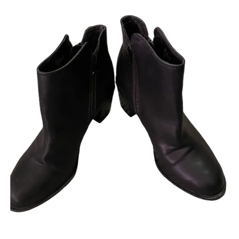 Ana Faux Leather Ankle Boots‎